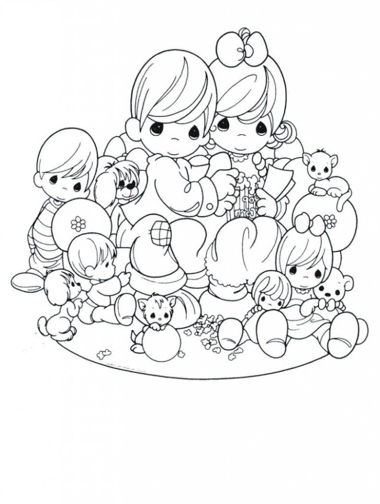 Precious Moments Coloring Pages Love