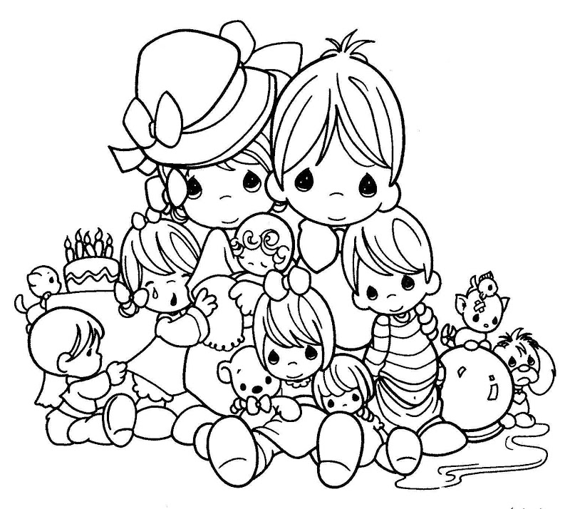 Precious Moments Friends Coloring Pages
