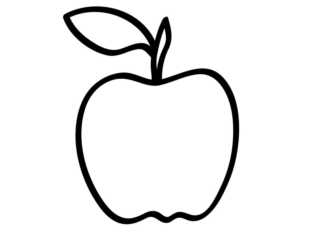 Preschool Apple Coloring Pages