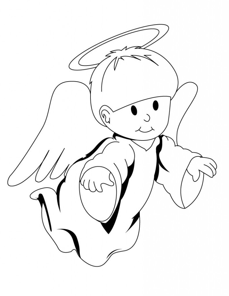 Printable Angel Coloring Pages 792x1024