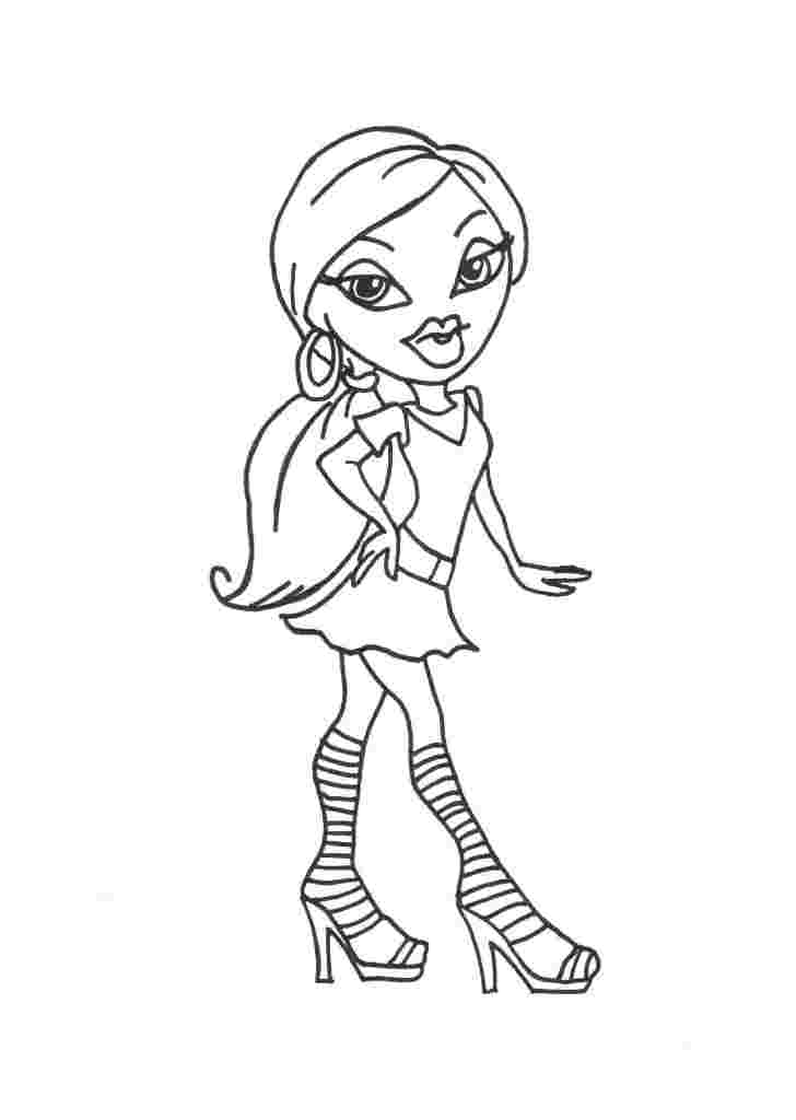 Bratz coloring to download for free - The Bratz Kids Coloring Pages