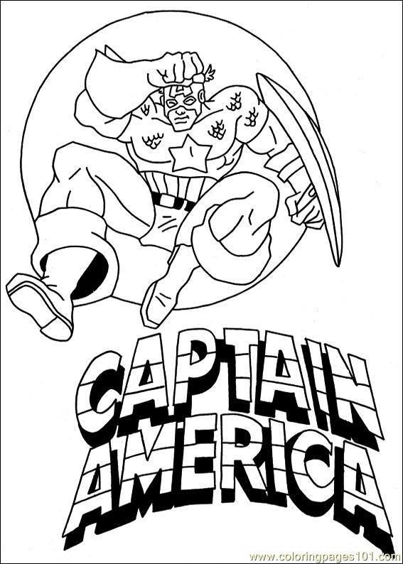 Printable Captain America Coloring Pages For Kids