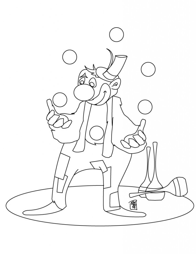 Printable Circus Coloring Page For Kids