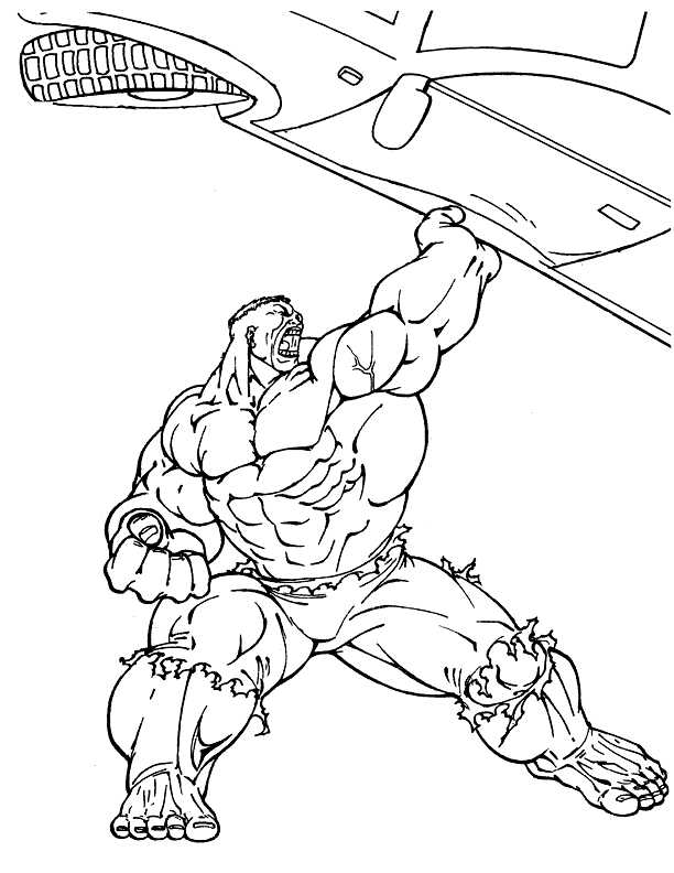 Printable Coloring Pages Hulk
