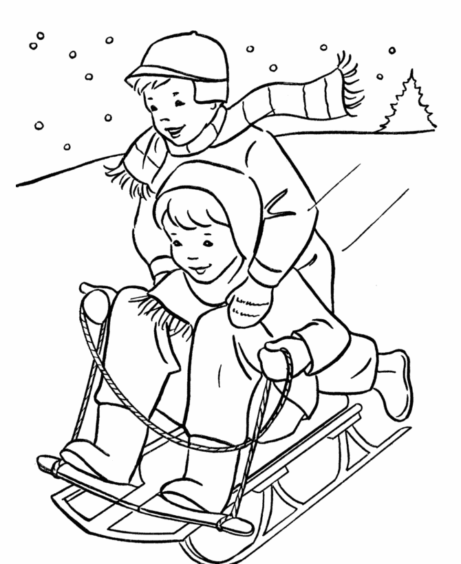 Printable Coloring Pages Winter