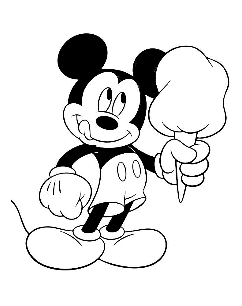 Printable Coloring Pages of Mickey Mouse