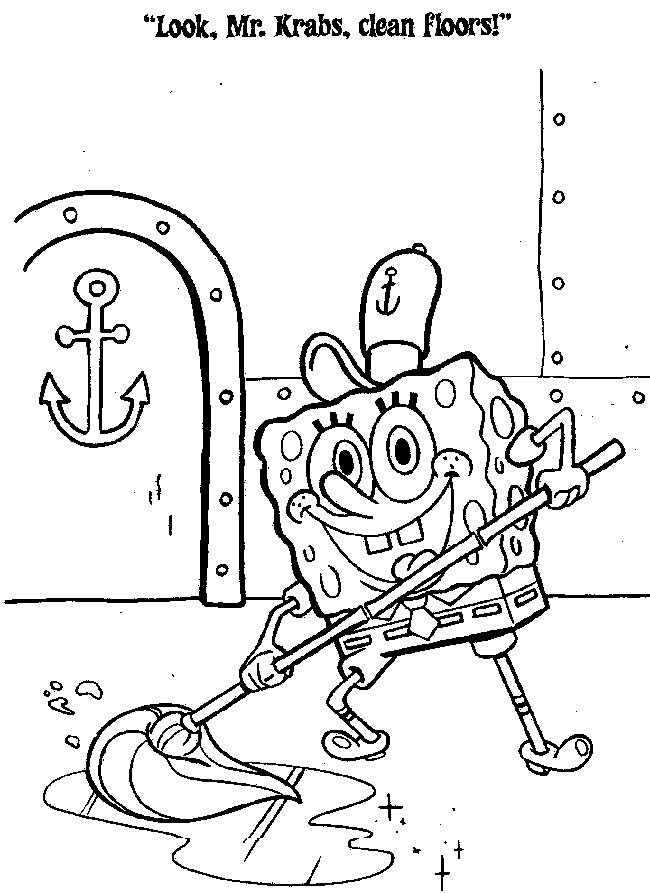 Printable Coloring Pages of Spongebob Squarepants