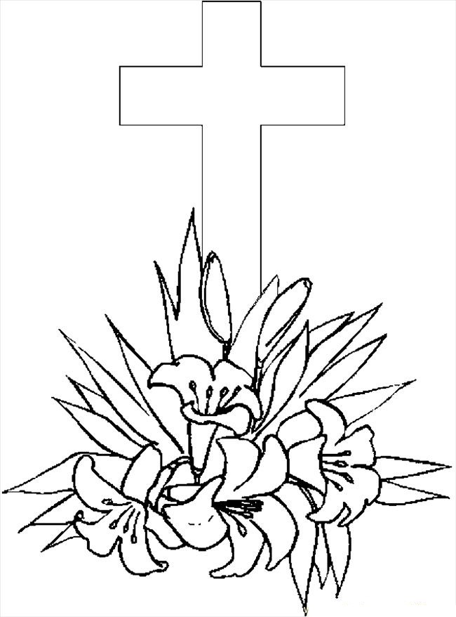 Printable Cross Coloring Page For Kids