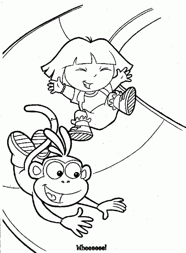 Printable Dora The Explorer Coloring Pages