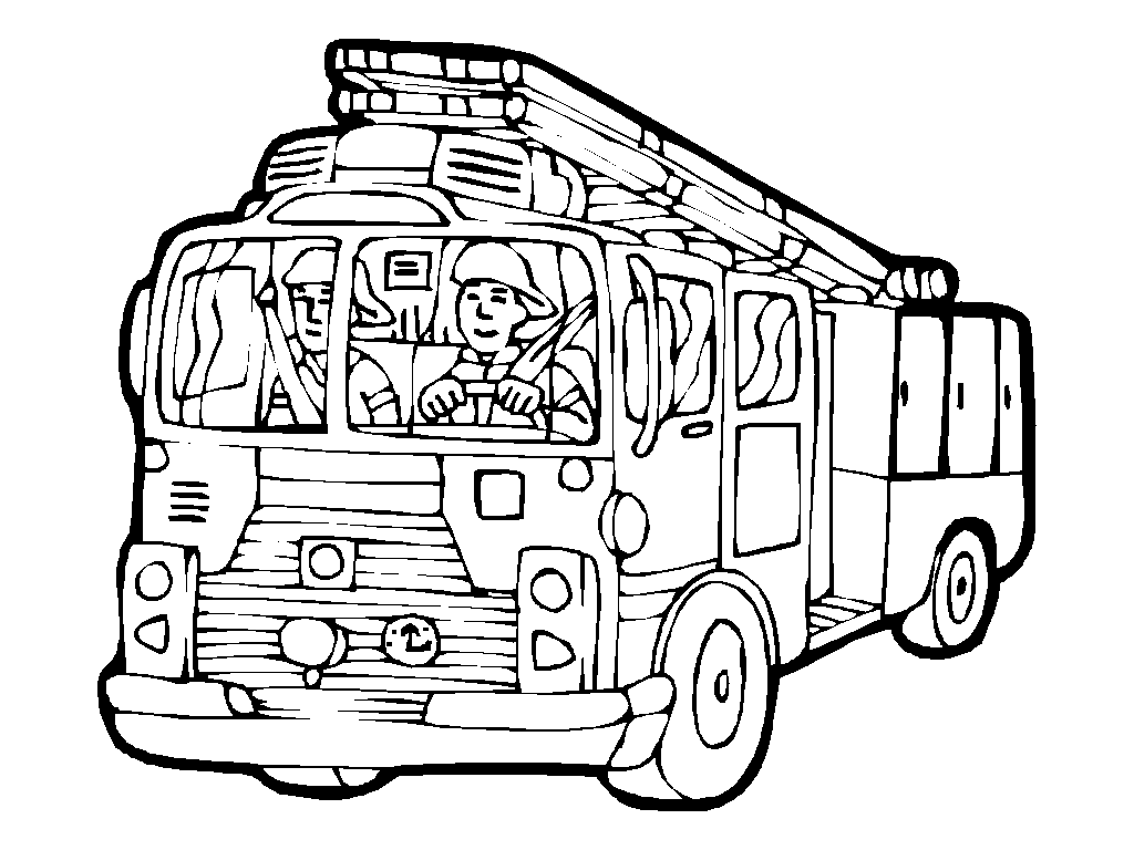 Printable Fire Truck Coloring Pages