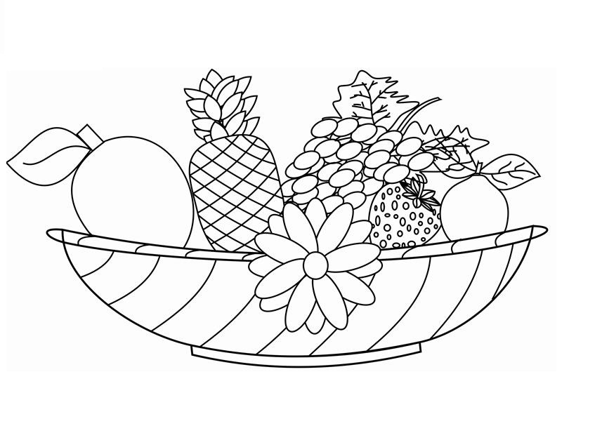 Printable Fruit Coloring Page For Kids