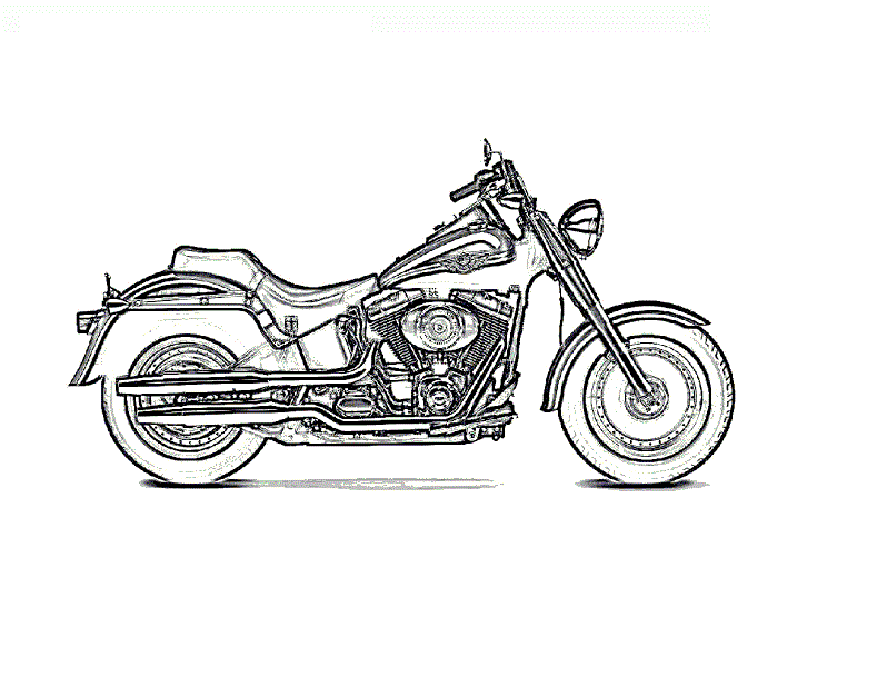Printable Motorcycle Coloring Pages