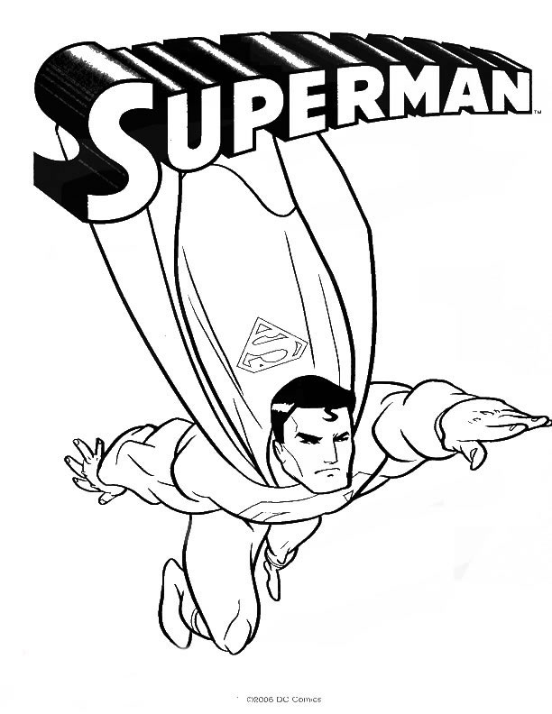 Printable Superman Coloring Pages