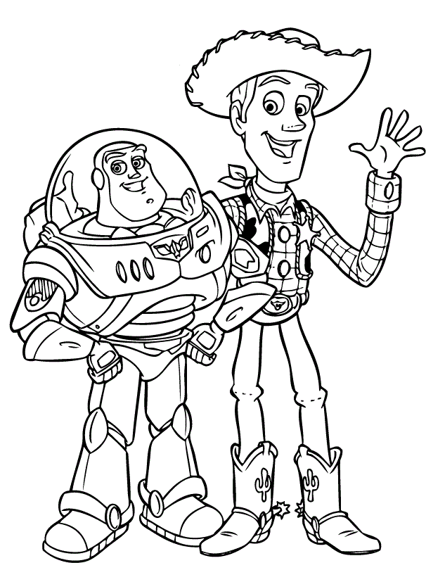 toy story coloring page woody