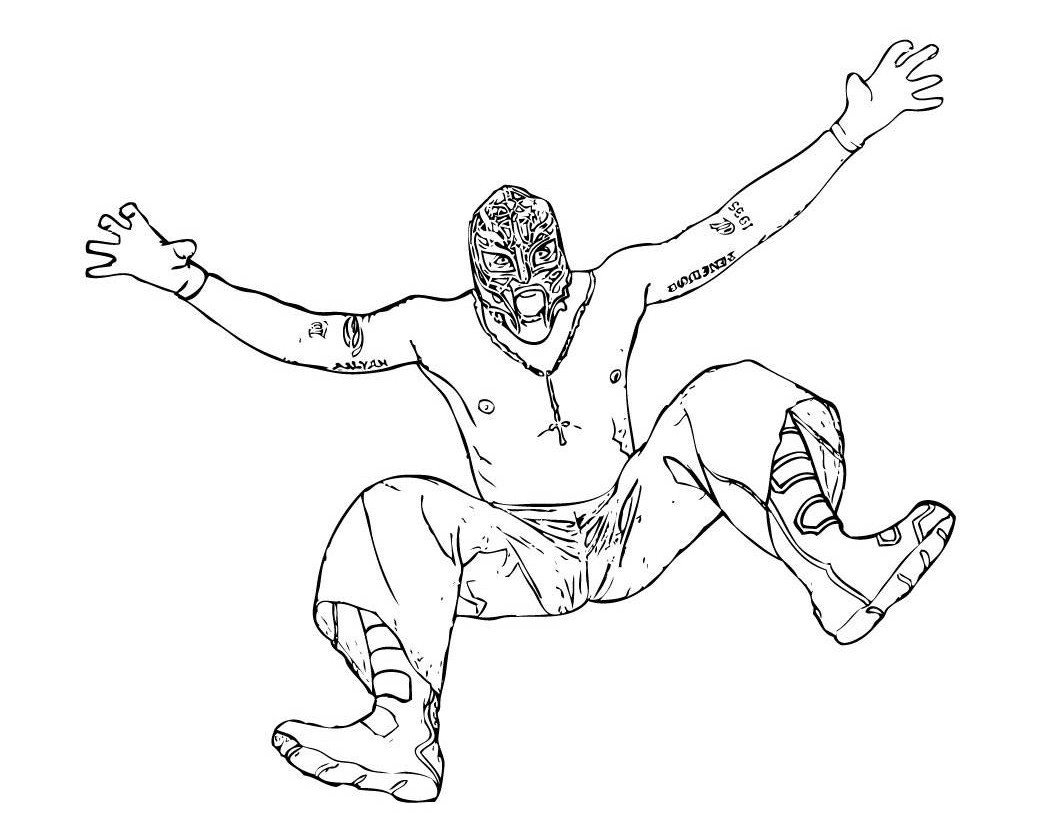 wwe coloring pages the rock