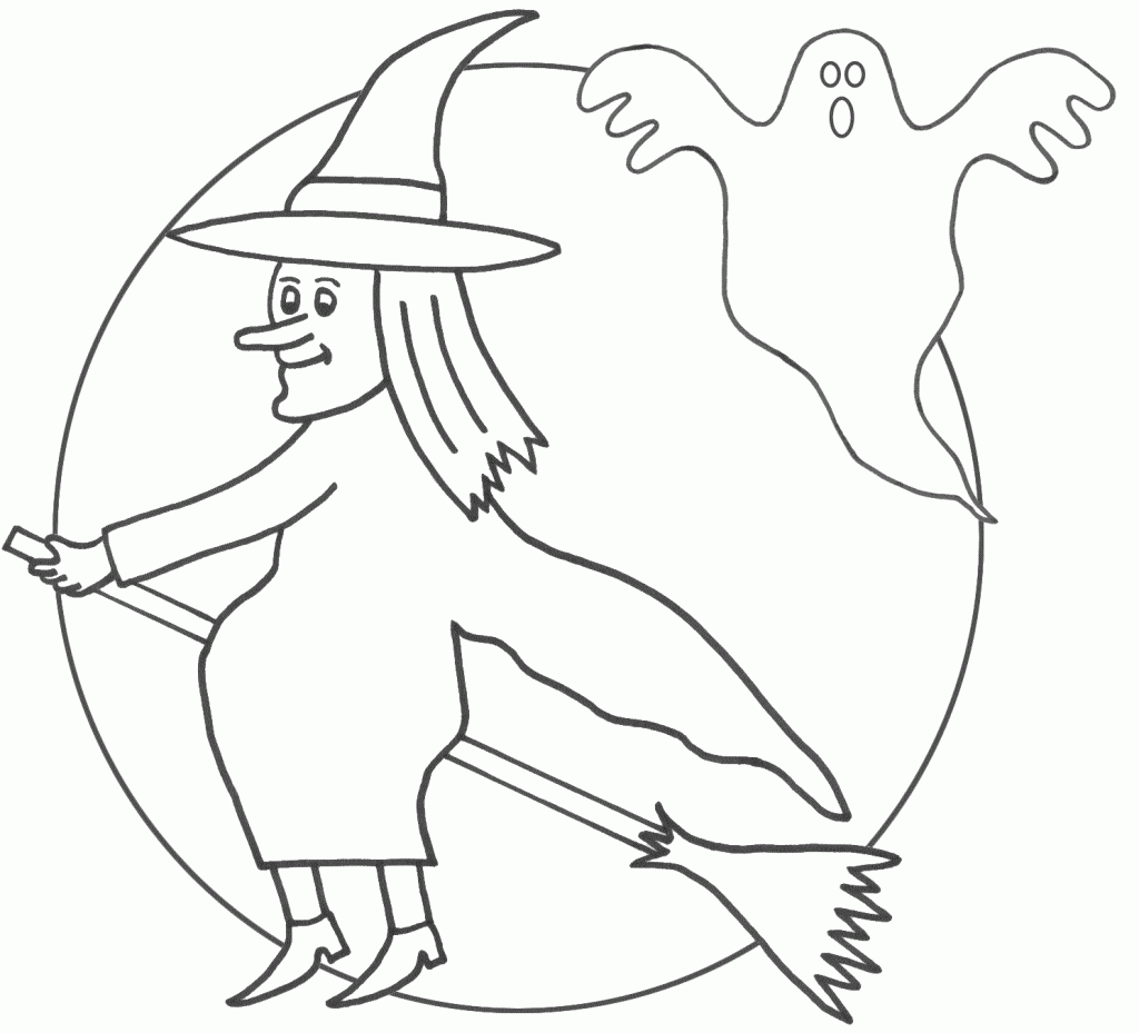 Witch Coloring Page Printable Printable World Holiday