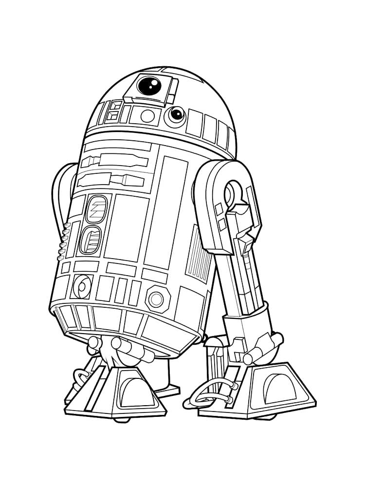 R2d2 Star Wars Coloring Page