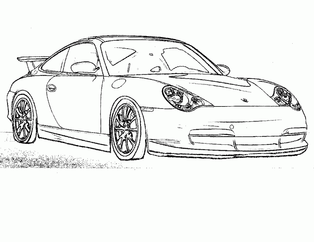 Race Car Coloring Page