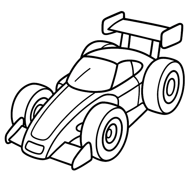 Race Car Coloring Page Printable