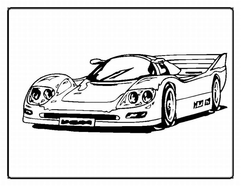Race Car Coloring Pages Free