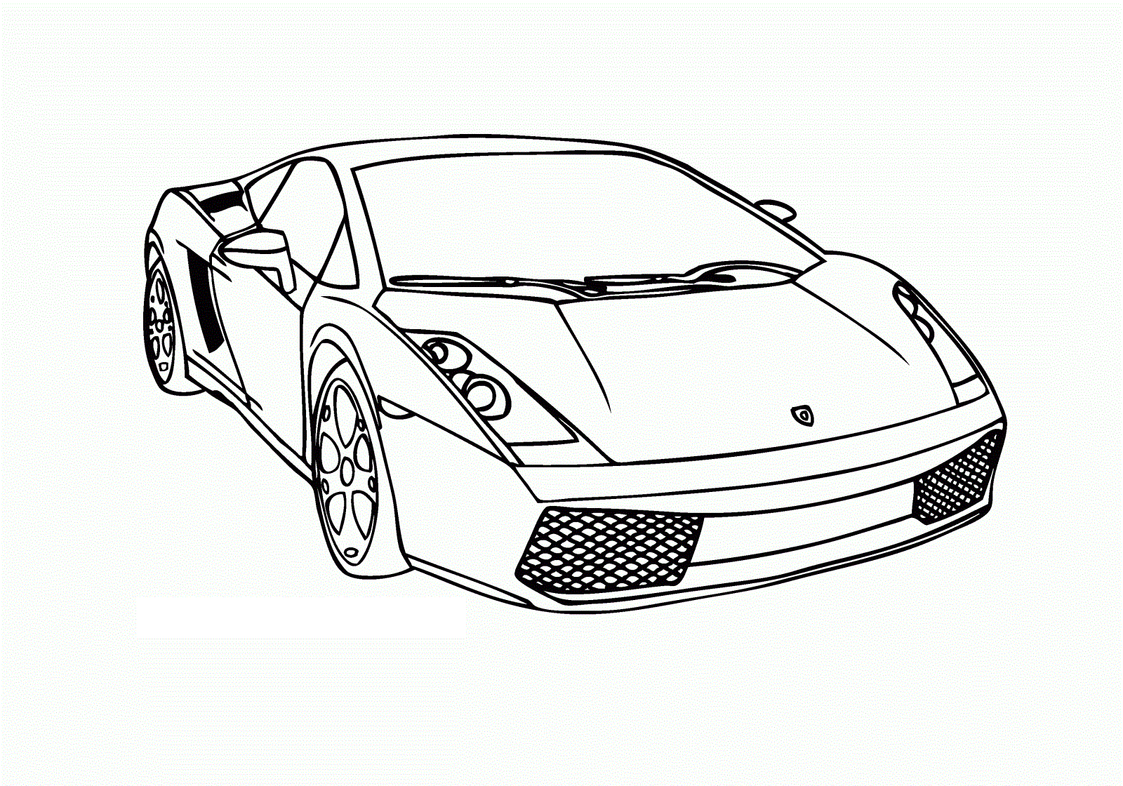 Racecar Coloring Sheet 1