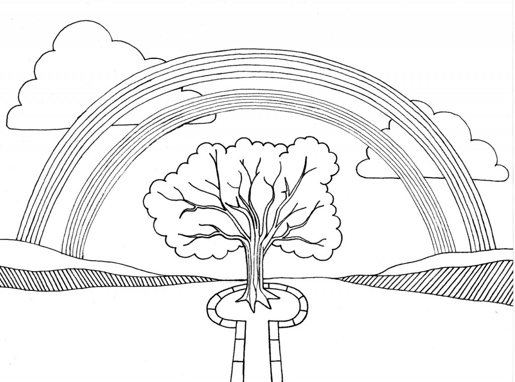 Rainbow Coloring Page For Kids