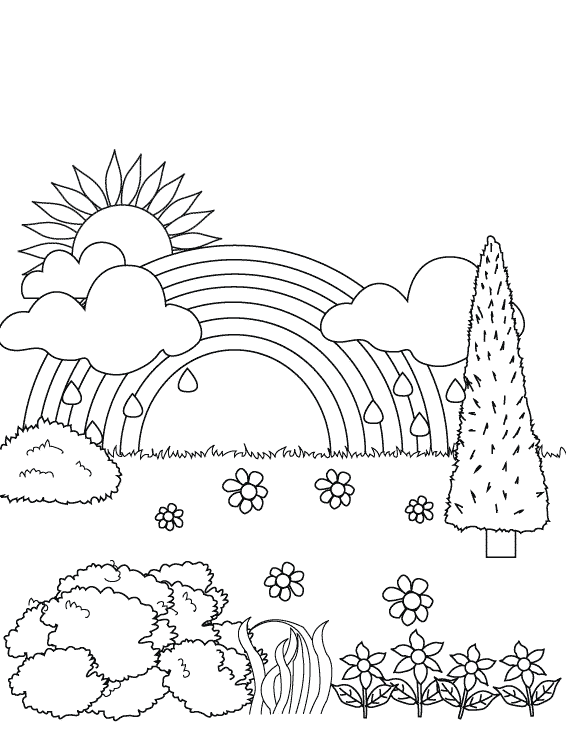 Pages de coloriage arc-en-ciel à imprimer pour les enfants