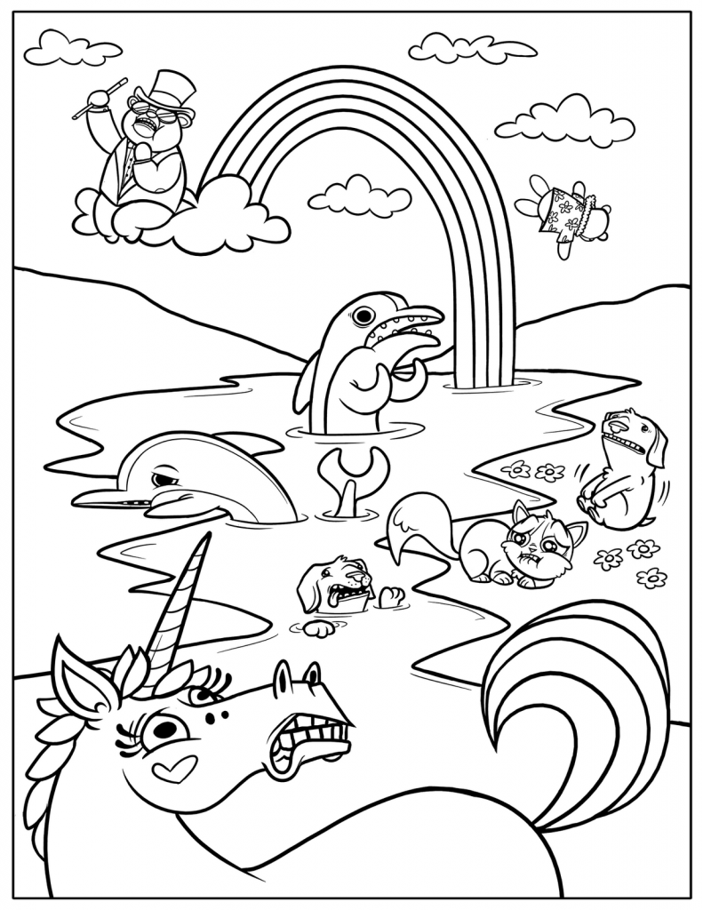 Rainbow Coloring Pages Kids Printable