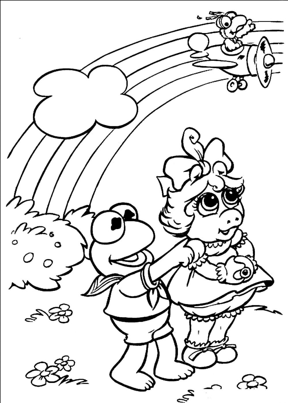 Free Printable Rainbow  Coloring  Pages  For Kids