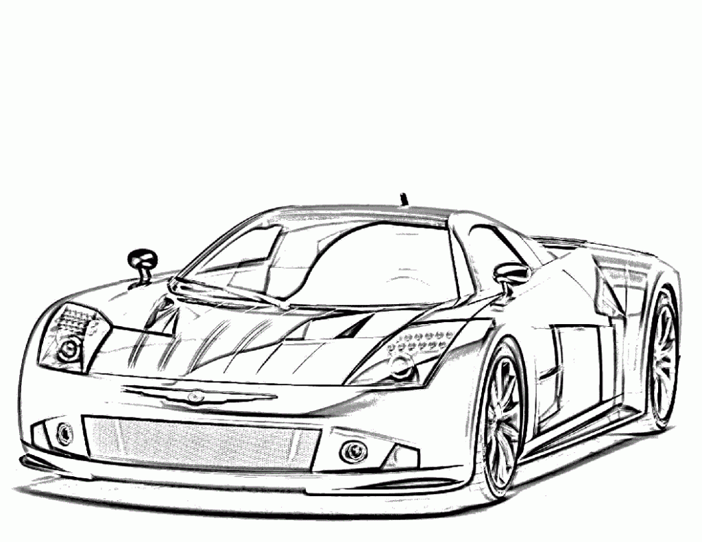 Printable Coloring Pages Race Cars