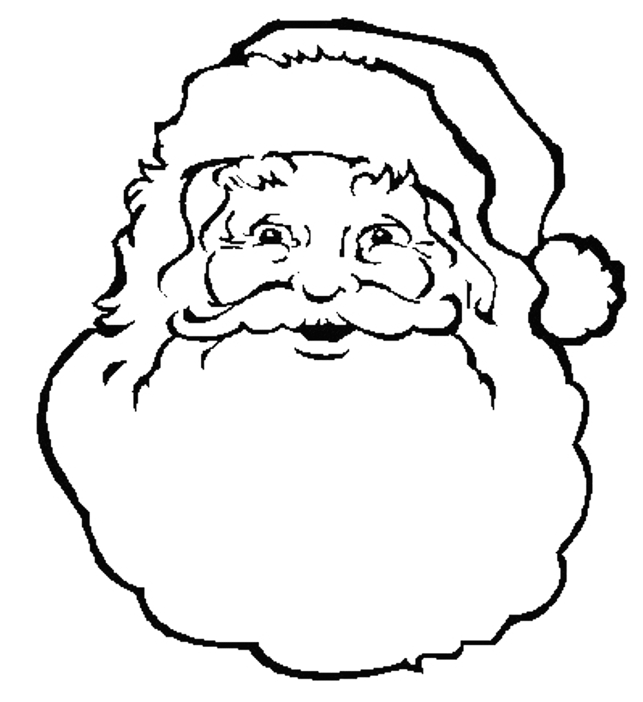 Santas Facew Coloring Page