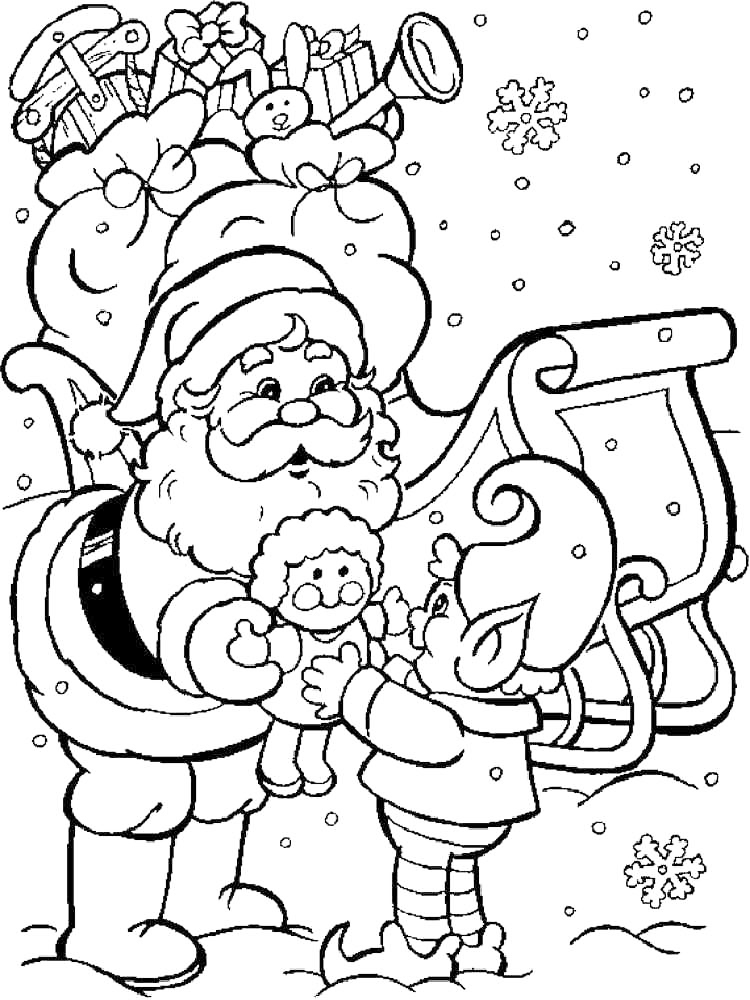 Santas Toys Coloring Page