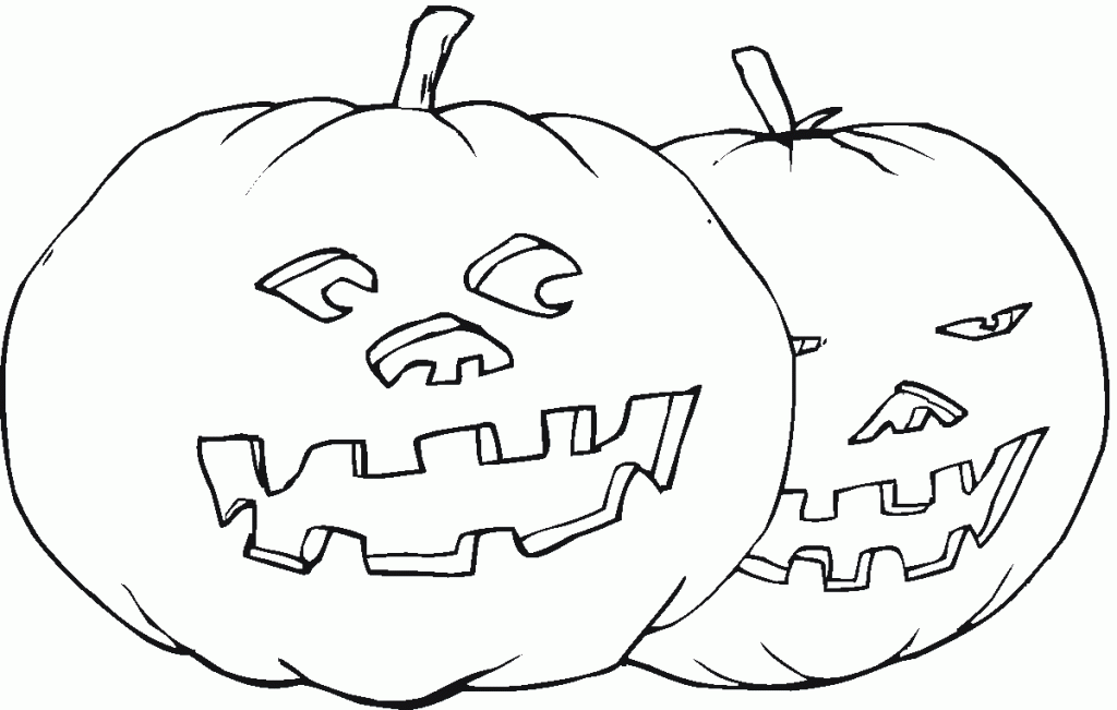 Scary Pumpkin Coloring Pages