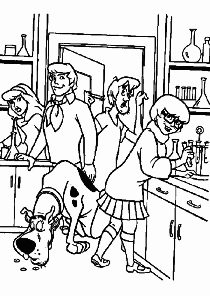 scooby doo christmas coloring pages