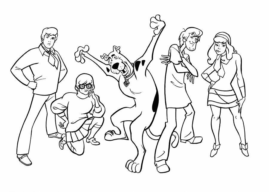 Scooby Doo Rap Coloring Page