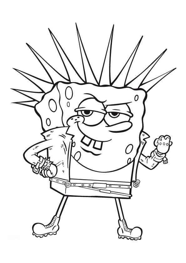 spongebob squarepants coloring pages in grayscale