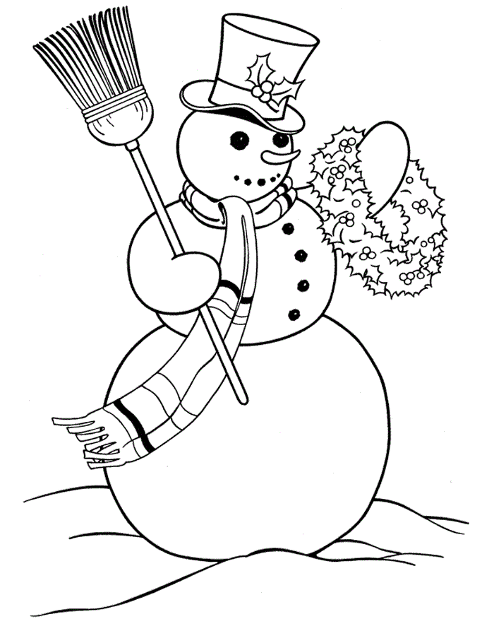 Snowman Coloring Pages For Kids 9