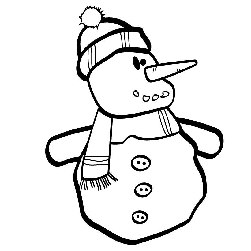 Snowman Coloring Pages For Kids 3