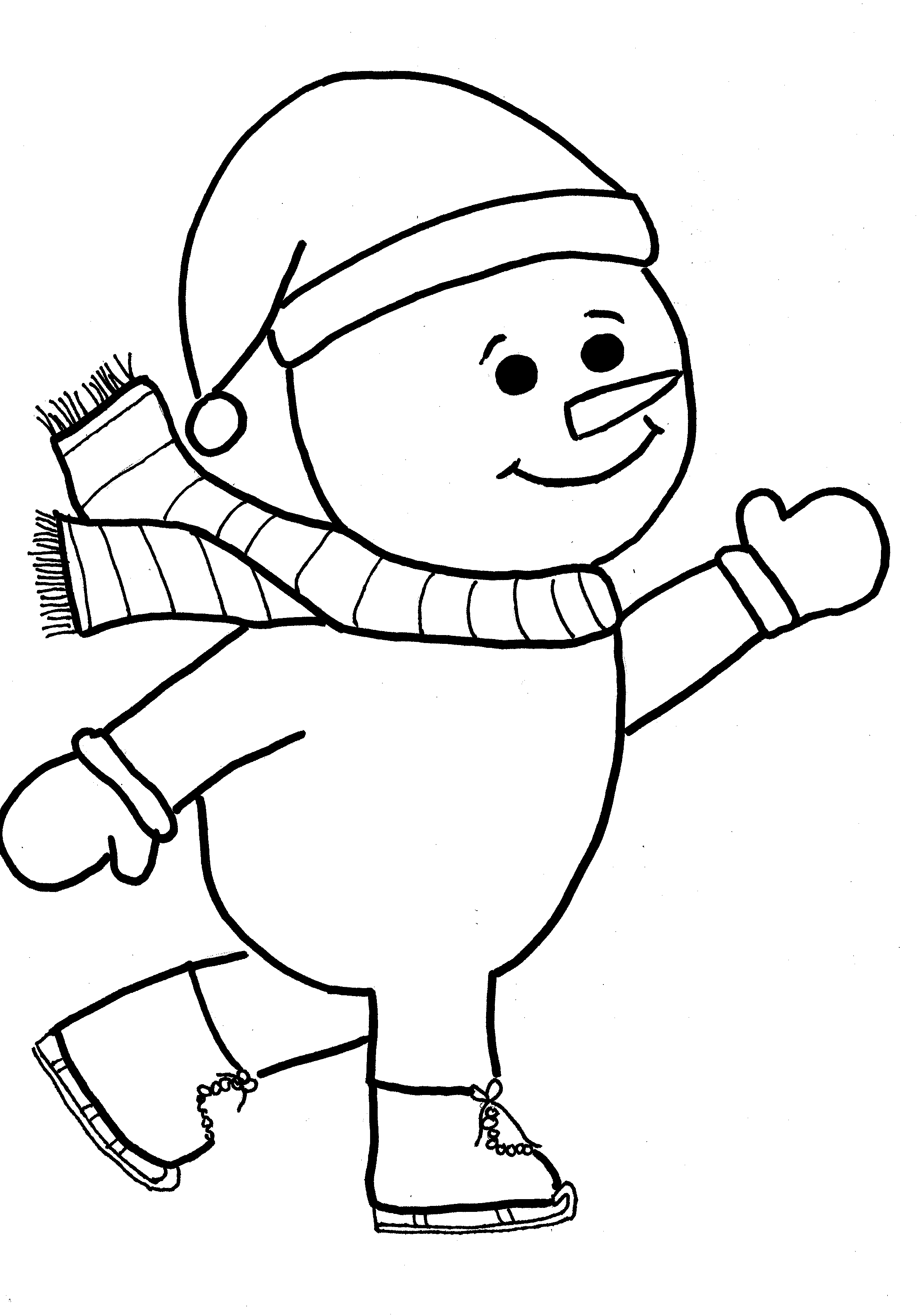 Free Printable Snowman Pictures To Color