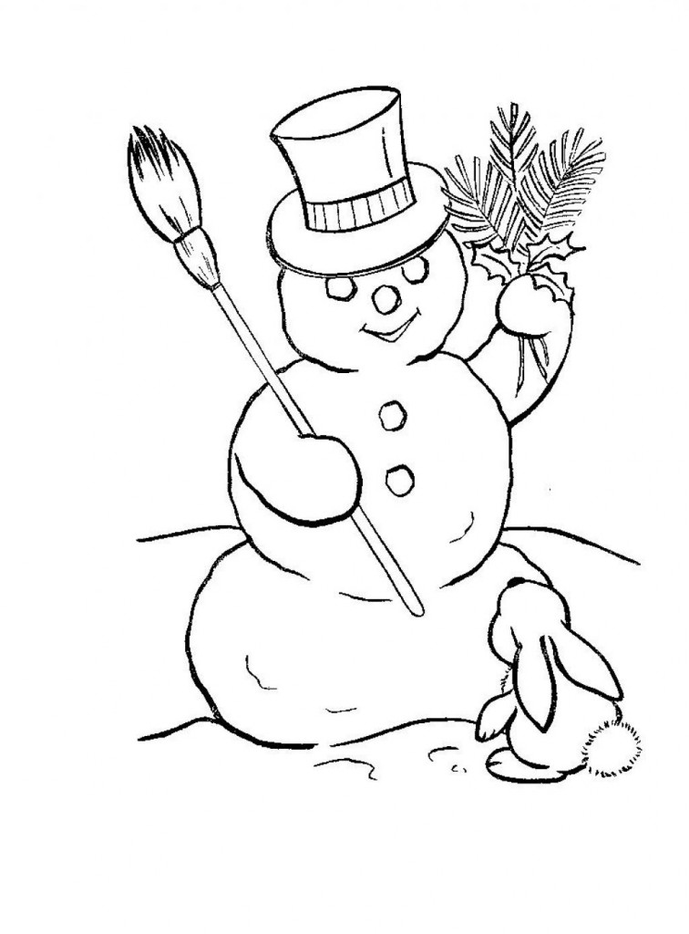 Snowman Family Coloring Pages