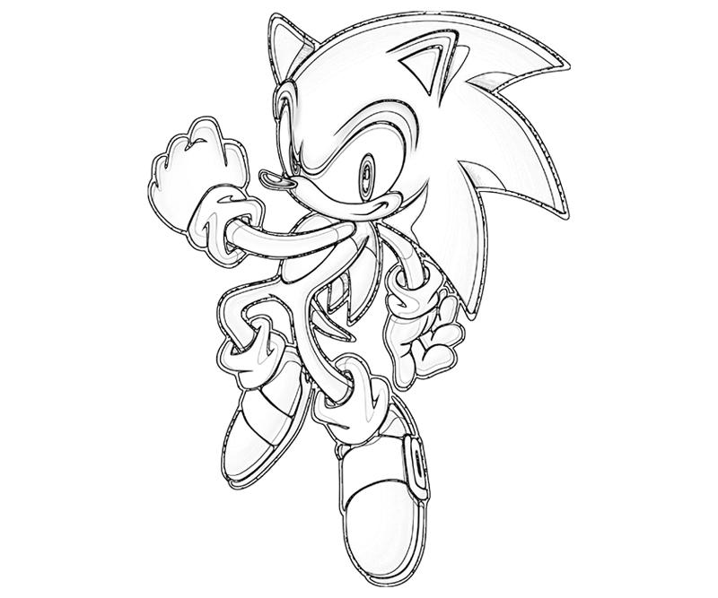 Power Of Sonic Coloring Page - Free Printable Coloring Pages for Kids