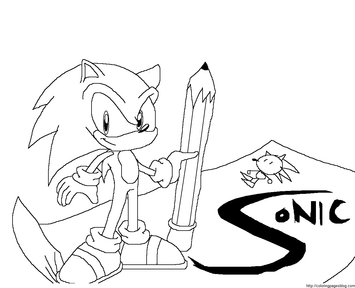 Shadow the Hedgehog Coloring Pages Printable for Free Download