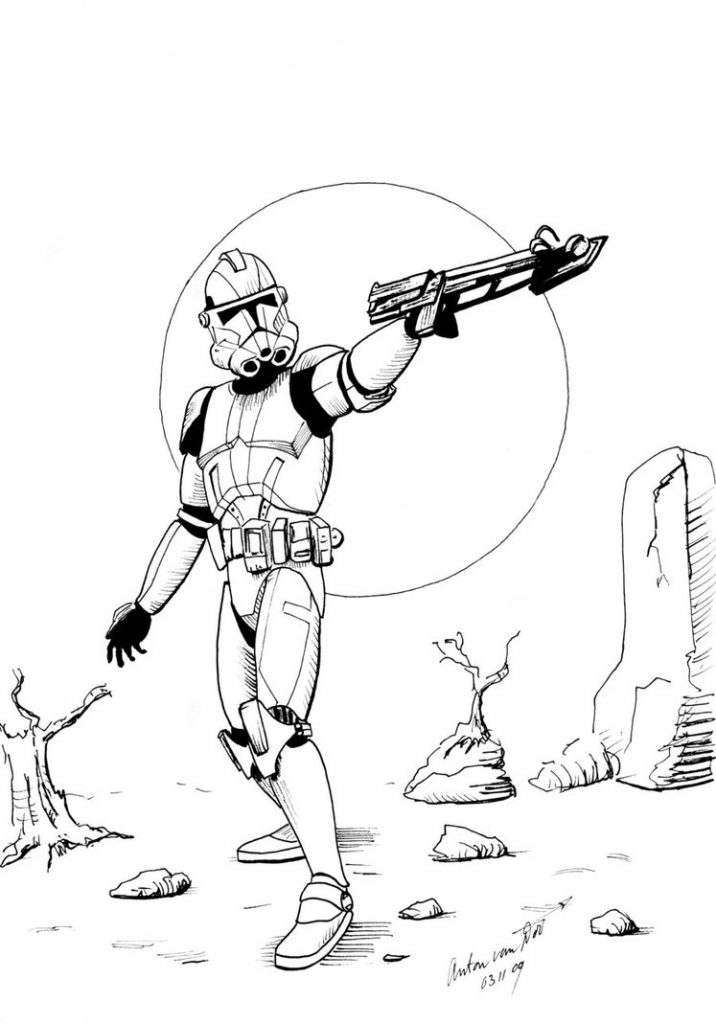 Star Wars Clone Coloring Page