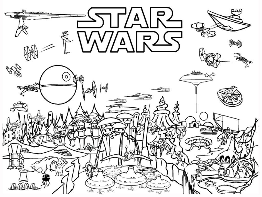 Star Wars Coloring Pages Scene