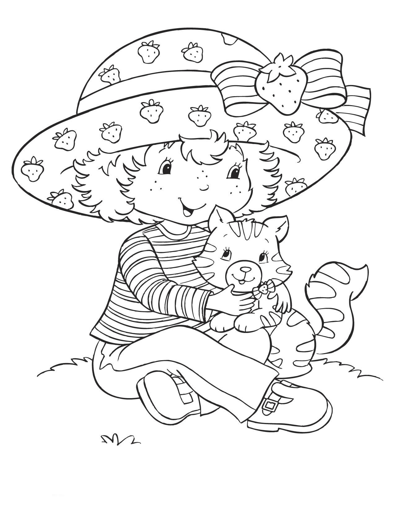 50 Pg Strawberry Short Cake Coloring Book for Children 