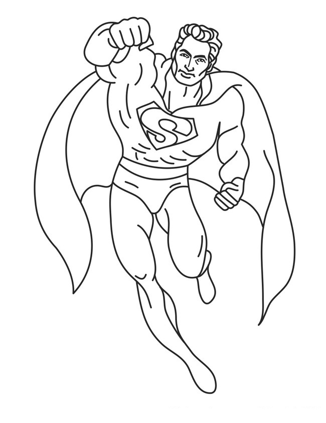 Superman Coloring Pages Kids Printable