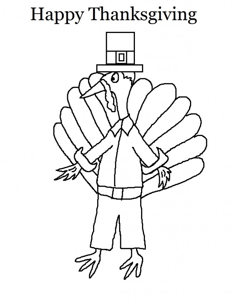 Thanksgiving Turkey Coloring Page