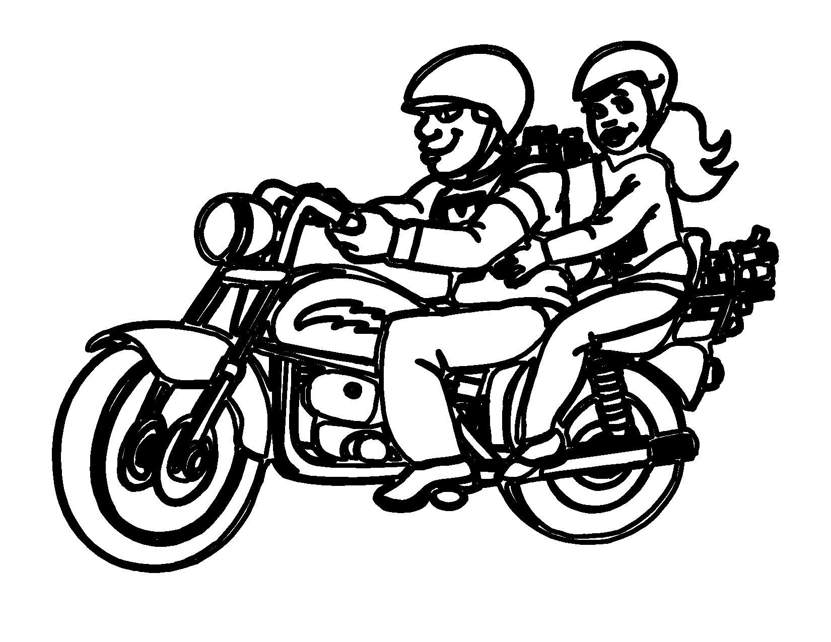 Coloring page - Motocicleta é sempre popular