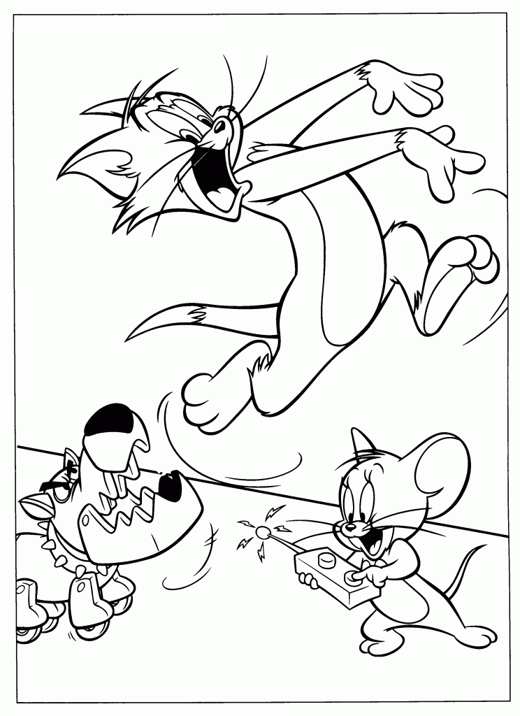 Tom and Jerry Cartoon Coloring Pages