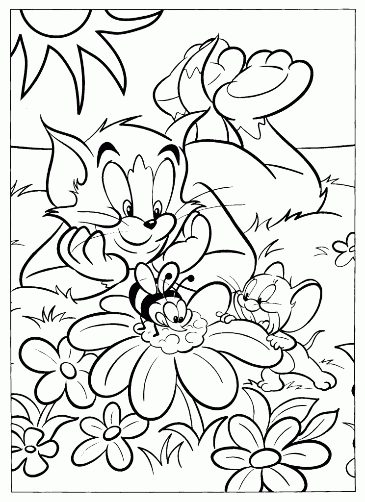 Tom and Jerry Coloring Page